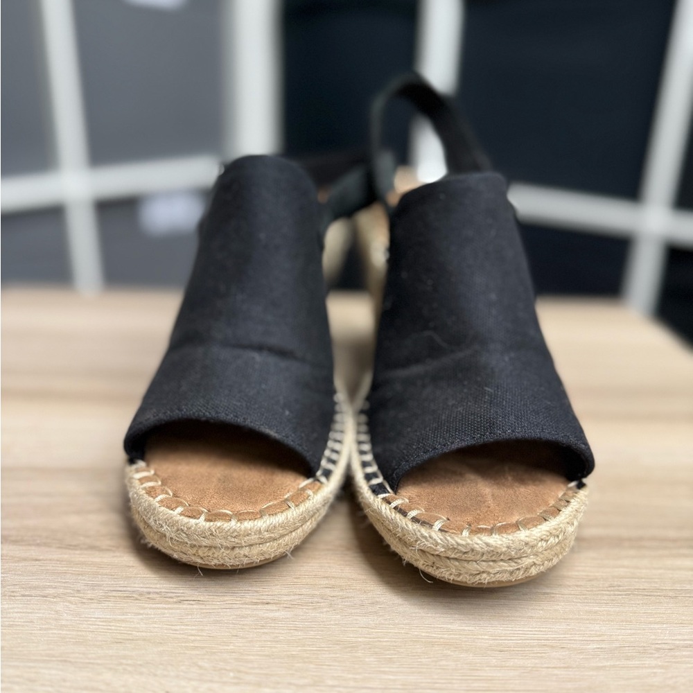 Toms Espadrille Slingback Monica Wedge Canvas Sandal - Picture 5 of 9